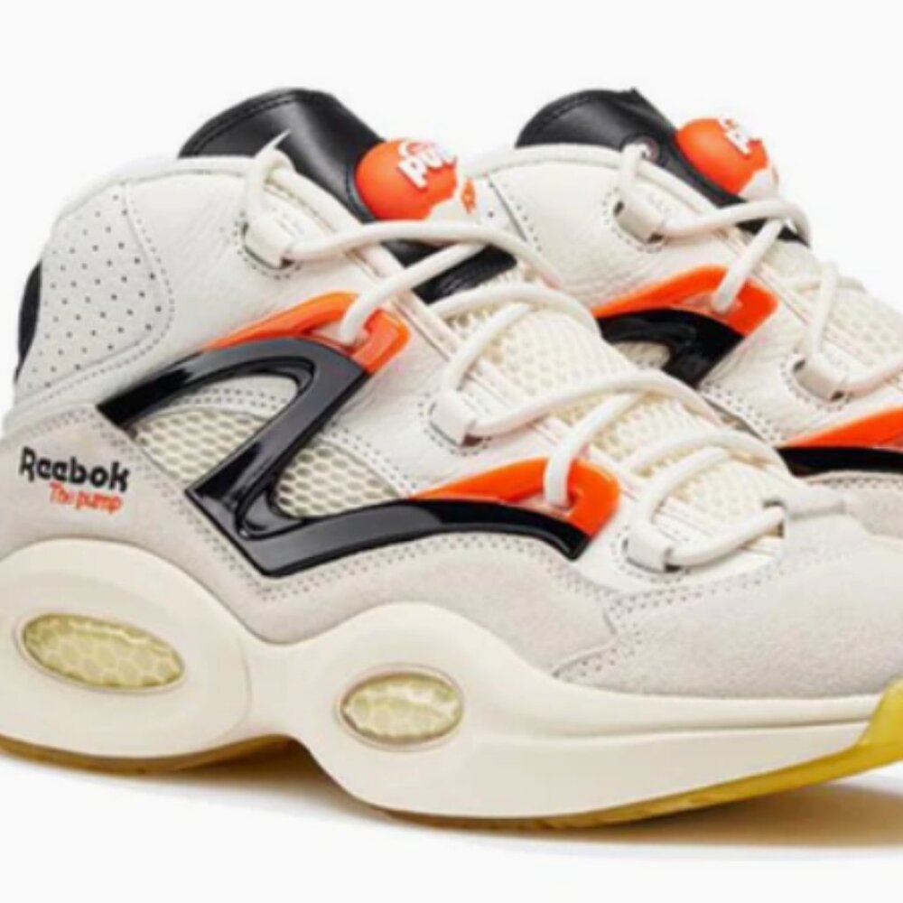 Reebok Question Pump Pump Universe Black Orange Chalk H06490 Men's 7.5-12